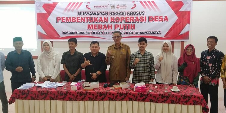 Koperasi Desa Merah Putih Resmi Dibentuk di Nagari Gunung Medan, Siap Tingkatkan Perekonomian Lokal